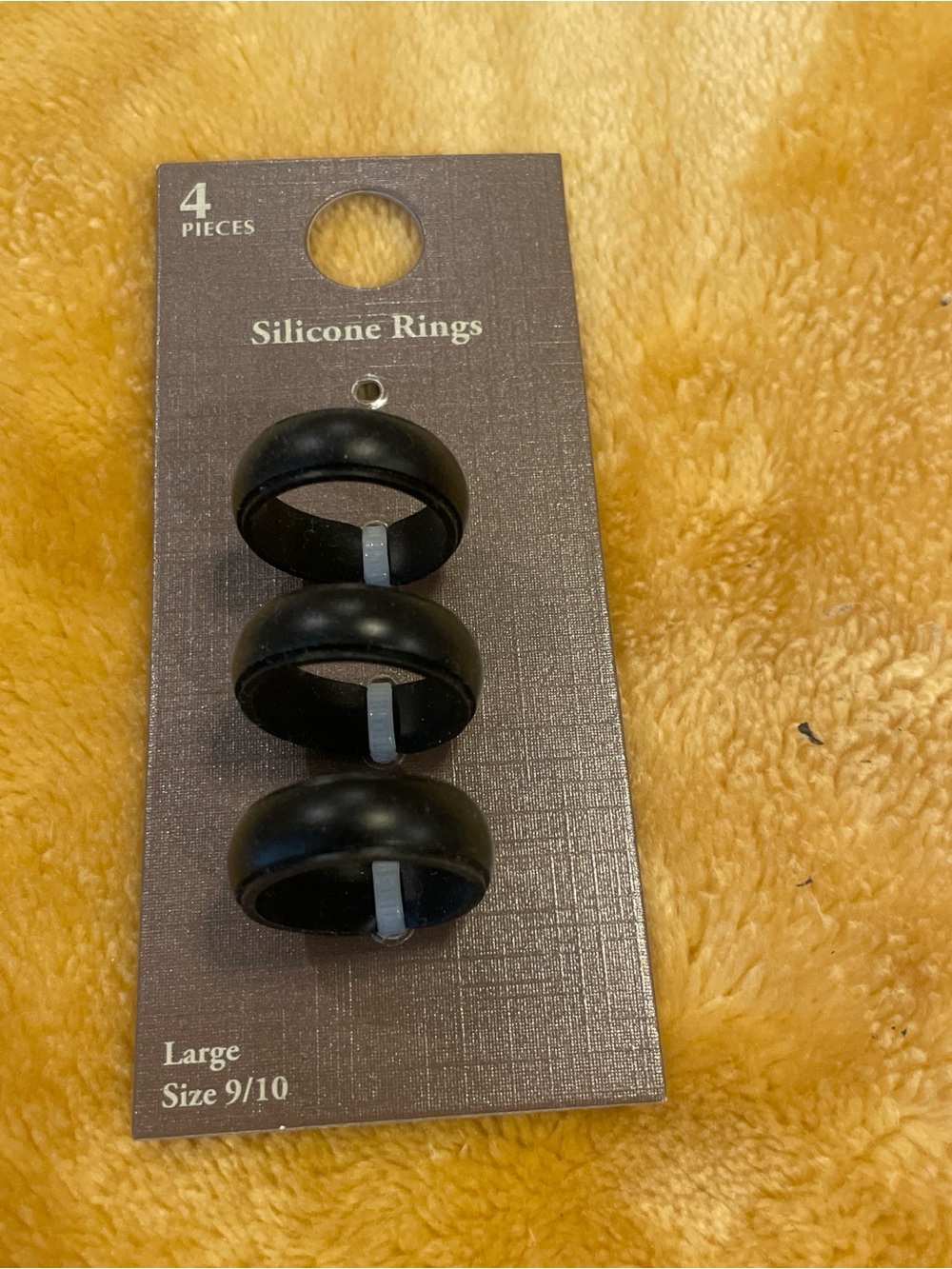 Silicone Rings for Men - Black (3 Pack)
